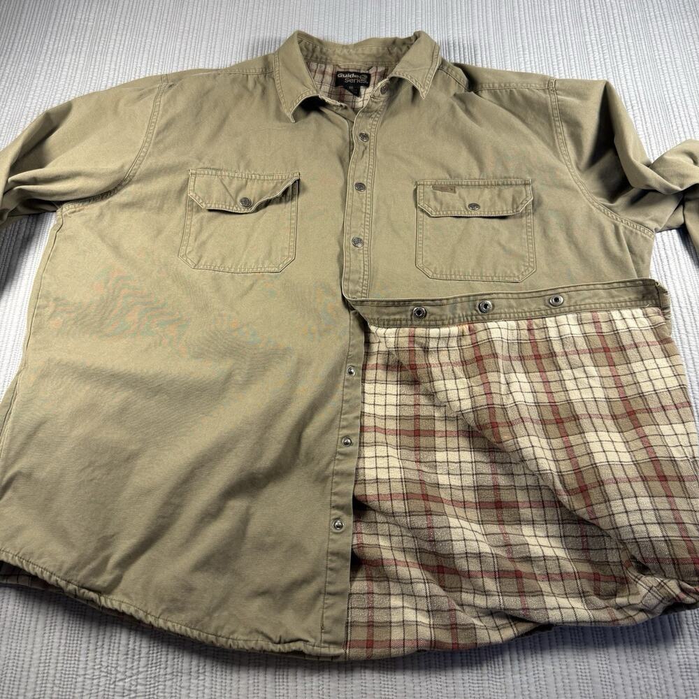 Guide Series Mens Jacket Canvas Mens 2XL Flannel Lined Work Outdoors Gorpcore